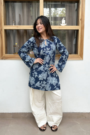 Maya Flowy Kantha A-Line Kurti